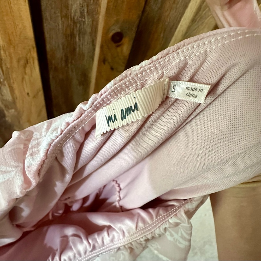 Mi Ami Pink & Cream Spaghetti Strap Maxi Sundress Small - Picture 7 of 7
